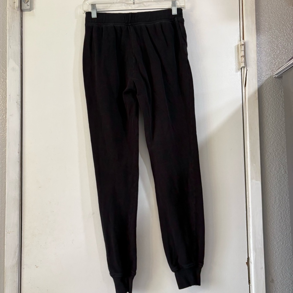 ATM ESSENTIALS French Terry Sweatpants Black Joggers XS Cotton - Picture 3 of 10